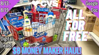 CVS Free & Cheap Couponing Deals & Haul | 8/13 - 8/19 | Easy $8 Money Maker! | Learn CVS Couponing