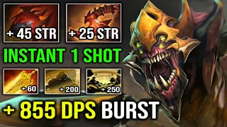 WTF +855 DPS Burst Sand King First ITEM Radiance | Instant Delete Everyone on the Map 7.30e Dota 2