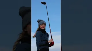 Kathryn Newton smashing her driver at the range #dunhilllinks 🏌️‍♀️