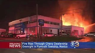 Massive Flames Rip Through Montgomery County Dealership