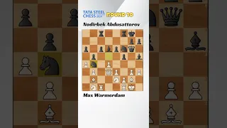 Max Warmerdam Vs. Nodirbek Abdusattorov | Tata Steel Chess Tournament 2024 Standard | Round 10