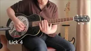 Slide Guitar Licks for Open D - Lesson