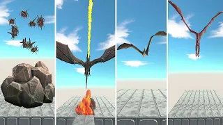 Battle of All Flying Units. Wyvern, Dragon, Bug, Pteranodon - Animal Revolt Battle Simulator