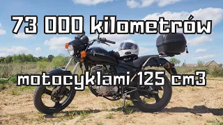 73 000 km motocyklami 125cm3, Inca Tribe, Juank 122F, Hyosung Aquila, Keeway RFK, Junak 121