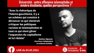 Mathieu Rigouste sur l'islamo-gauchisme : "Le pouvoir tente de rétablir un ordre social en crise"