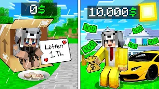 DİLENCİLİK YAPARAK MİLYARDER OLDUM 😱 - Minecraft