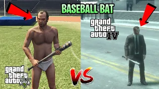 Baseball Bat | GTA 5 VS GTA 4 #shorts