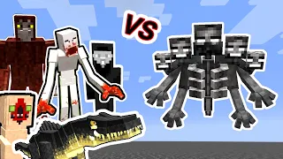 Mutant Wither Vs. SCP Monsters in Minecraft