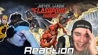 JUSTICE LEAGUE FLASH POINT PARADOX REACTION WITH WHITE NOISE REACTS