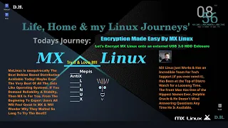 MX Linux Encrypted Installation Live USB To External HDD With Legacy Build & UEFI Boot Up Phenomenal