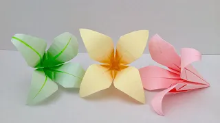 【折り紙】百合の花   [Origami] Lily flower