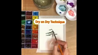 Watercolor Tutorial : Dry on Dry Technique for Beginners #watercolor