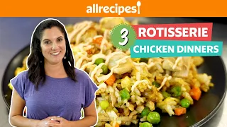 3 Different Tasty Dishes from 1 Rotisserie Chicken | Pesto Pasta, Fried Rice, & Lemon Chicken Soup