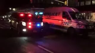 SCORES OF LAW ENFORCEMENT UNITS RESPONDING TO THE EXPLOSION ON WEST 23RD STREET IN MANHATTAN, NYC.