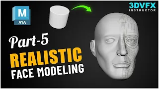 Human Face modeling in Maya - Part - 3 #model