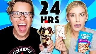 We Only Ate Pop Tarts Vs. Real Food for a day!  (24 hour challenge)