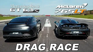 870HP Mercedes-AMG GT63 S vs. McLaren 765LT | DRAG RACE | Daniel Abt