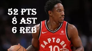 DeMar DeRozan 52 points Highlights vs Milwaukee Bucks Jan 01, 2018