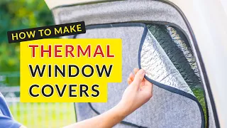 How To Make EASY Thermal Van WINDOW COVERS From Insulation And Carpet ♻️