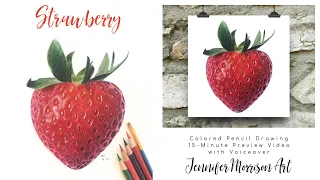 Painting a Realistic Strawberry with Colored Pencils and Paint Thinner