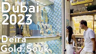 Dubai Deira Gold Souk, Abra Water Taxi and Grand Souq Bur Dubai Walking Tour 4K