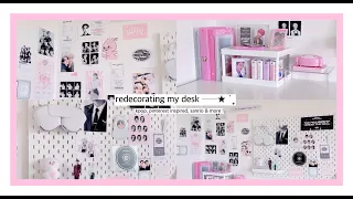 Redecorating my desk ! (kpop, pinterest inspired, sanrio, pink)