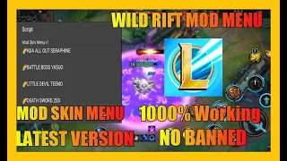 WILD RIFT: MOD SKIN SCRIPT MENU V1 LATEST VERSION 2021 + SKINS GIVEAWAY | PITS WILD RIFT