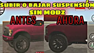 COMO BAJAR O SUBIR LA SUSPENSIÓN DE LOS VEHÍCULOS EN GTA SA ANDROID 2021 SIN MODZ