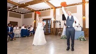 Best surprise father daughter (& sisters) wedding dance (& cheer) to epic 16-song mashup.