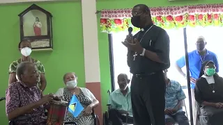 Archbishop Elect Most Rev Gabriel Malzaire Serenades residence of the Marian Home