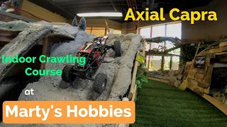 RC Crawling with Axial Capra at Marty's Hobbies Indoor Crawler Course (2019)