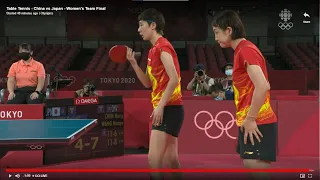 中国vs 日本女乒团体决赛东奥比赛实况请点下面链接