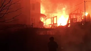 Пожар в Анапе на улице Терской