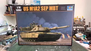 UNBOXING TRUMPETER 1/16th ABRAMS M1A2 SEP and look at sprues #unboxing