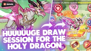 How Many DRAWS to get the HOLY DRAGON in Legend of Mushroom ? HUGE DRAW SESSIONS