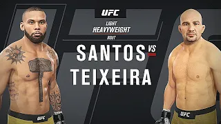 UFC Fight Night | Thiago Santos vs Glover Teixeira | Full Fight Highlights | UFC 2020 | UFC 4