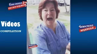 SCARE CAM GRANDMA #2 COMPILATION 2018 - Try Not To Laugh