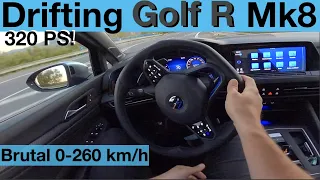 Volkswagen Golf R Variant 2.0 TSI (235 kW) POV Test Drive + Drift + Acceleration 0-260 km/h