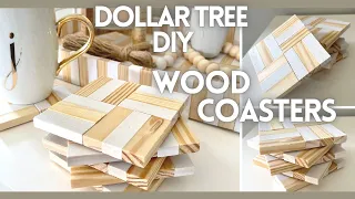 DIY Wood Coasters Dollar Tree DIY - Tumbling Tower Blocks Jenga Blocks DIY - High End Home Decor
