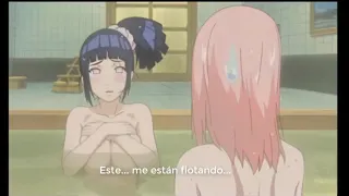 Sakura siente envidia de los enormes pechos de Hinata / audio latino  / sin censura / 7u7