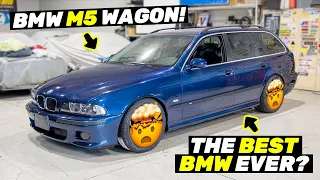 BMW M5 Wagon Build - WHEEL REVEAL, EXHAUST REVS