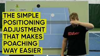 The Simple Positioning Adjustment That Makes Poaching WAY Easier - Tennis Strategy & Tactics