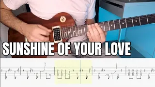 Sunshine of your love Cream Guitar Tab Cover Lesson Tutorial