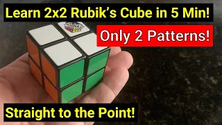 ✅ LEARN How to Solve a 2x2 Rubik’s Cube in Only 5 Minutes! 🟥🟦⬜️🟨🟩 Two Easy Patterns!