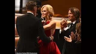 Nicole Kidman kisses lover Alexander Skarsgård on the LIPS after he wins Emmy for Big Little Lies