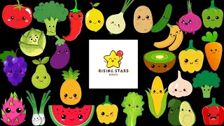 Dancing Fruits 🍍🍓🍊and Veggies🥦🥕🌽 Fun Animation- Baby Sensory