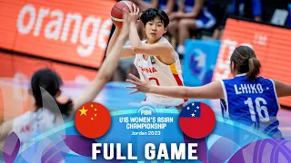 China v Samoa | Full Basketball Game | FIBA U16 Women's Asian Championship 2023 - Division A
