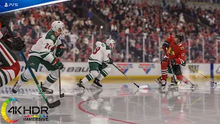 NHL 22 Blackhawks Handle Wild! Chicago Blackhawks vs Minnesota Wild 4K! PS5 Gameplay