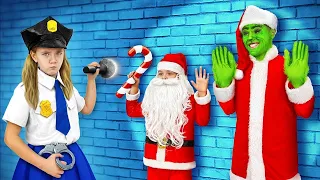 ¡Chica contra Grinch! Slava y santa salvando la navidad