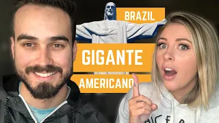 REACTING TO "BRAZIL- GIGANTE AMERICANO" / INTERNATIONAL COUPLE 🇧🇷🇺🇸